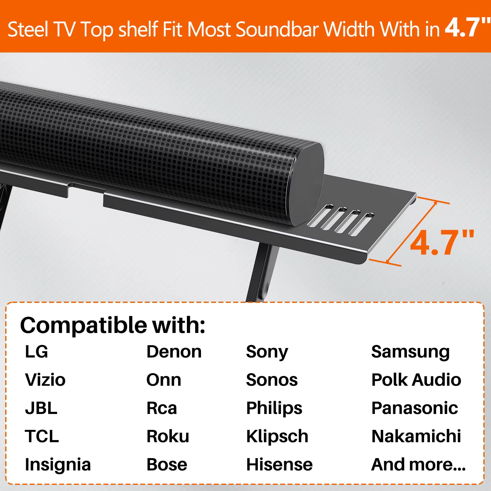 Soporte universal para barra de sonido sin perforar – Ahorra espacio - imagen 3