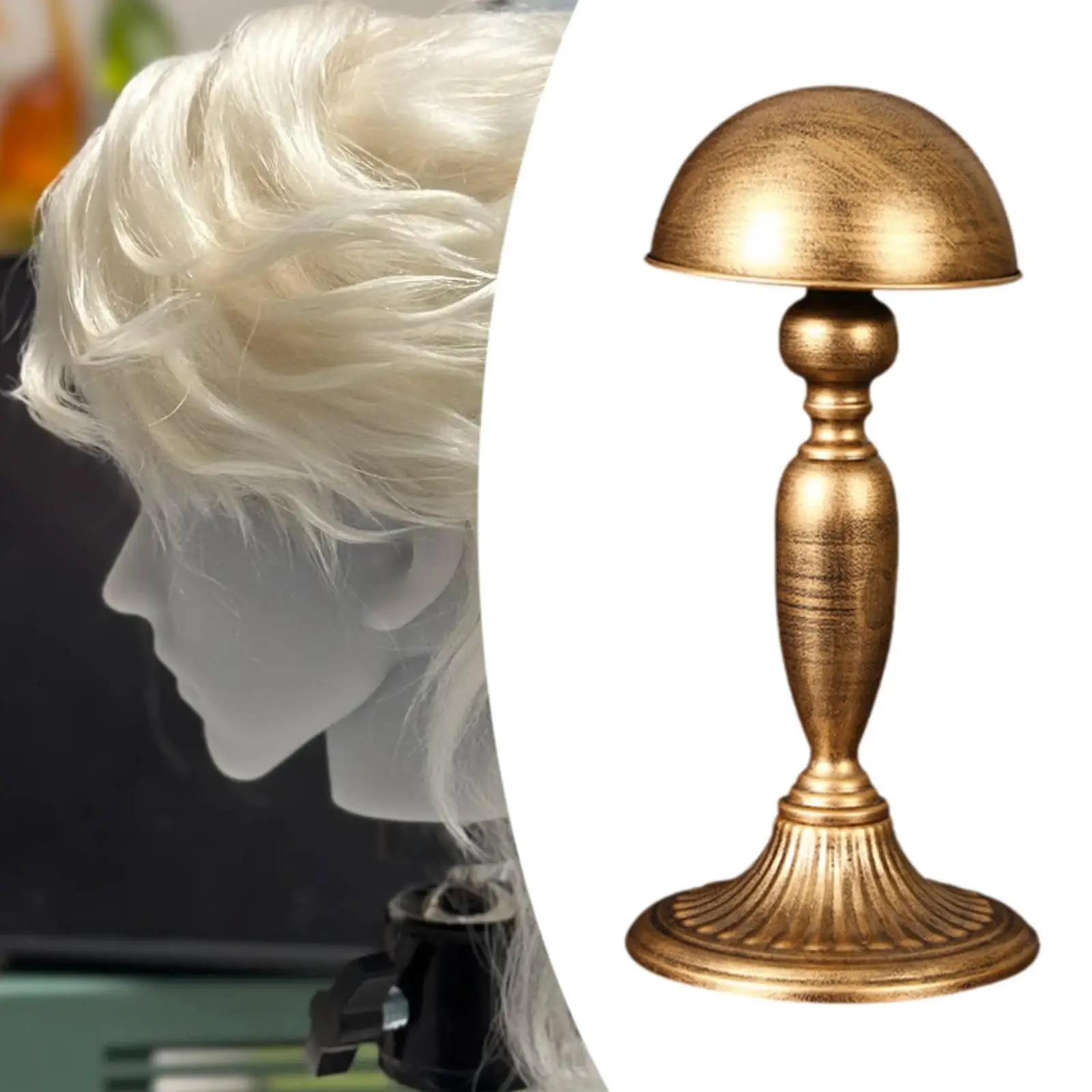 Iron Wigs Hat Stand Cap Storage Rack for Boutique Retail Store Countertop Iron Wigs Hat Stand Cap Storage Rack for Boutique Retail Store Countertop