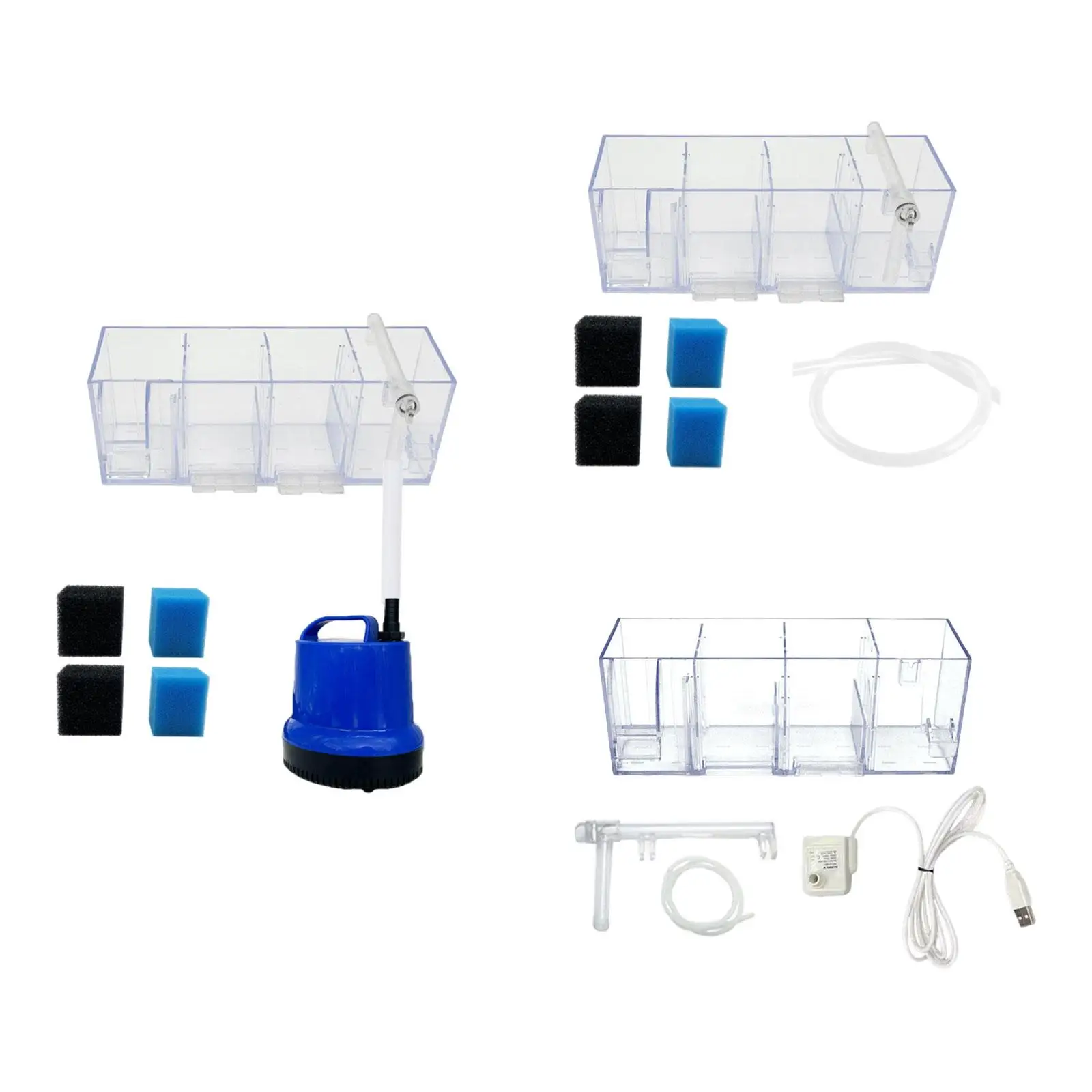 Fish Tank External Filter Box Filtration System Fish Tank Accessory, Lightweight Water Purifier, Aquarium Hang on Back Filter