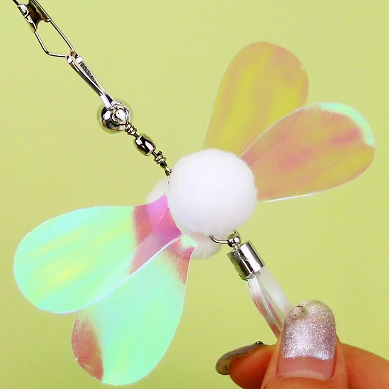 Juguete para gatos, palo de plumas, juguete para gatos con campana, mariposa, Teaser, juguetes para gatos, palos de plumas reemplazables interactivos, juguetes para gatos, productos para mascotas - imagen 5