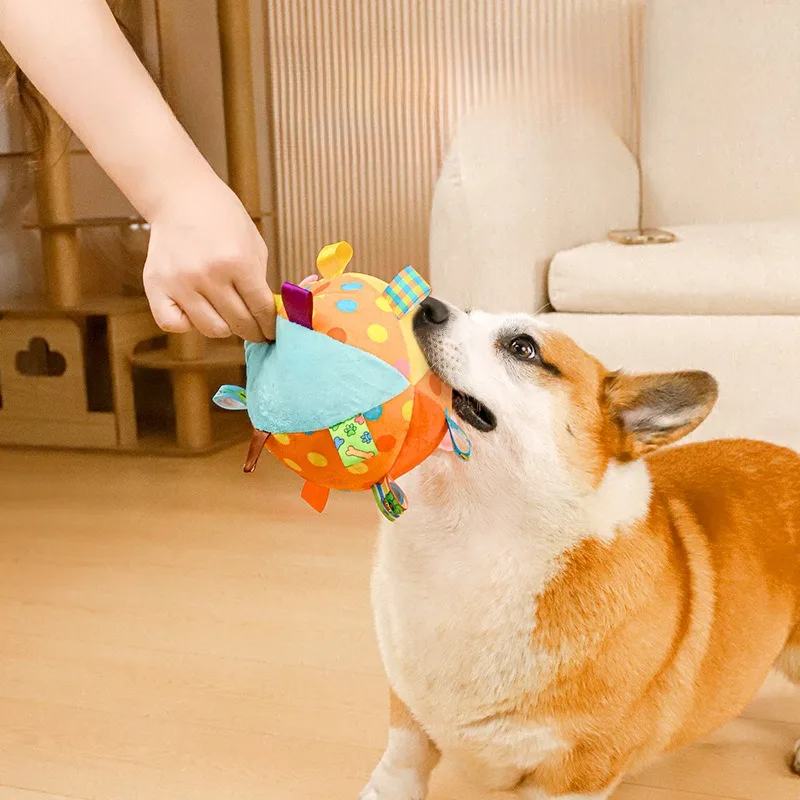 Bolas de lana suaves para perros, juguetes para chirrido, juguete interactivo para interiores, cachorro, resistente al masticable, suministros para juegos, productos para mascotas - imagen 4