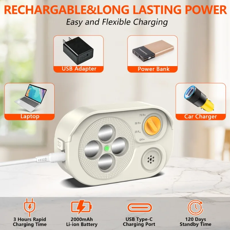 Dispositivo antiladridos ultrasónico para mascotas, suministros de carga, entrenamiento de seguridad antidisturbancias, accesorios para interiores y exteriores, productos para mascotas - imagen 2