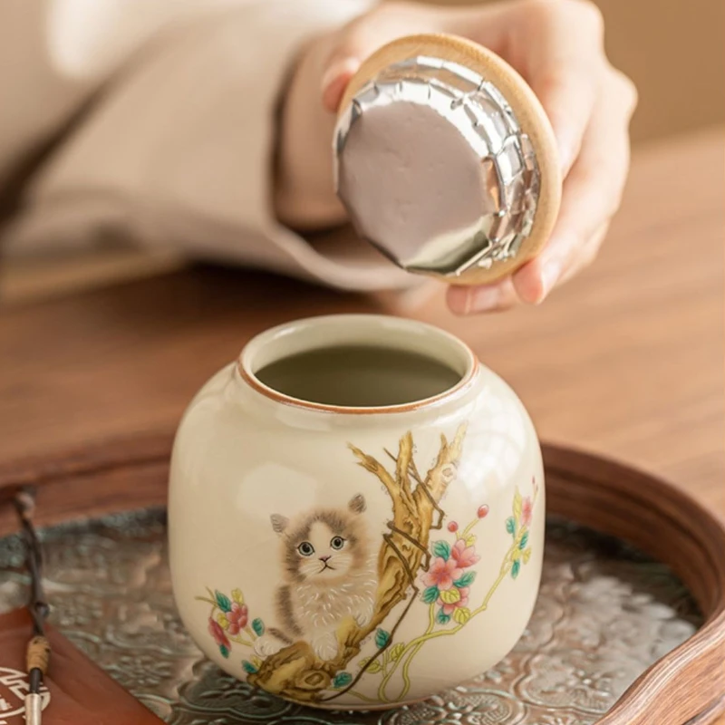 Urna de cerámica para mascotas, accesorios de urna para gatos y conejos, caja para cenizas para perros y gatos, recuerdo y funerario, cajas funerarias para cachorros, suministros para gatos - imagen 4