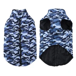 Ropa de invierno para mascotas, chaqueta cálida a prueba de viento para perros grandes, abrigo para perros medianos y grandes, disfraz con estampado de camuflaje, trajes de Golden Retriever