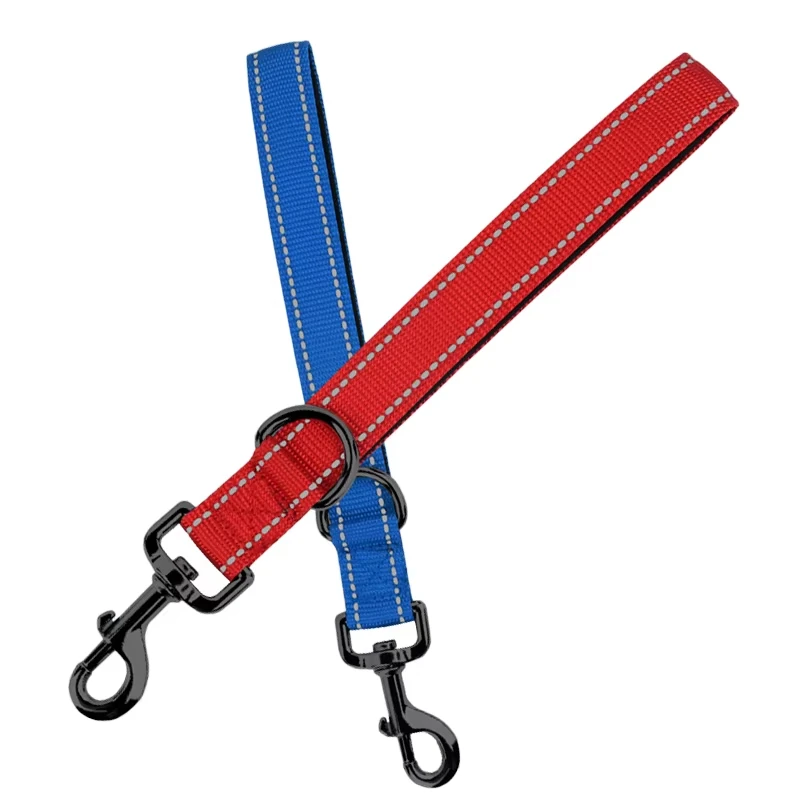 Cuerda corta para perros de 30/45/60cm, correa de entrenamiento para perros grandes reflectante de nailon con cerradura de aleación de Zinc bloqueable, rotación de 360 grados - imagen 5