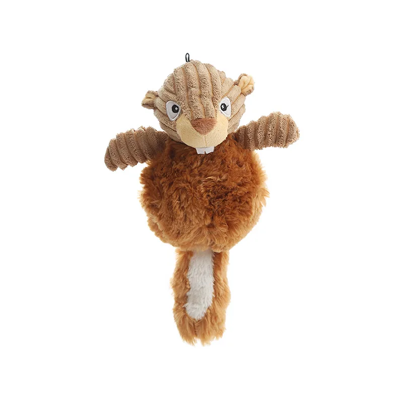 Juguete de peluche para perros con forma de zorro: juguete chirriante resistente a mordeduras para mascotas, material de felpa suave, juguete interactivo para masticar para cachorros y perros, - imagen 4