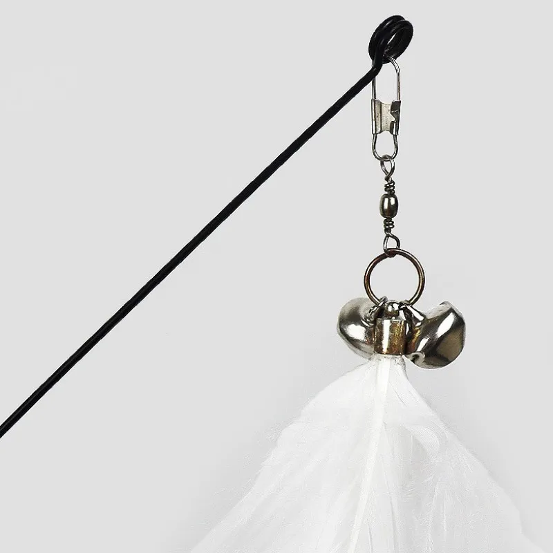 Juguetes retráctiles para gatos, palos interactivos de plumas, mango retráctil, productos para mascotas - imagen 5