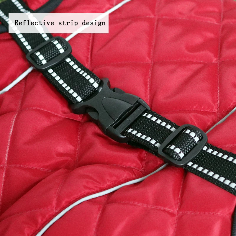 Chaqueta reflectante impermeable para perro, abrigo de algodón cálido para mascotas, ropa de Labrador para perros grandes y medianos, Invierno - imagen 2