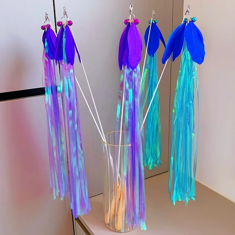 Juguetes para gatos, palo de plumas, juguetes interactivos para gatos, borla de lentejuelas extendidas, juguete para gatos, rompecabezas para gatitos con campana, mango largo, juguete para mascotas - imagen 2