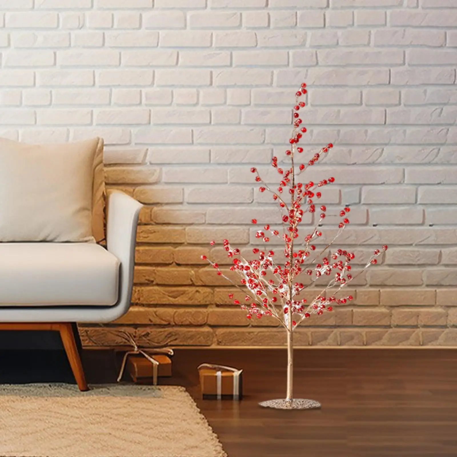 Birch Tree Christmas Decoration Bright Photo Props Table Centerpiece Artificial Branch Money Tree 18.90inch for Wedding Hotel