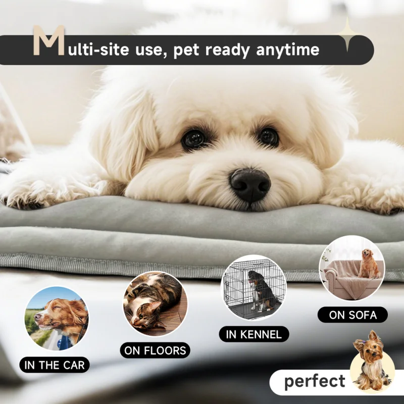 Camas suaves para perros, casa de felpa corta y suave, cesta para perros, productos para mascotas, cojín, cama para gatos, estera para gatos, sofá para dormir para animales - imagen 4