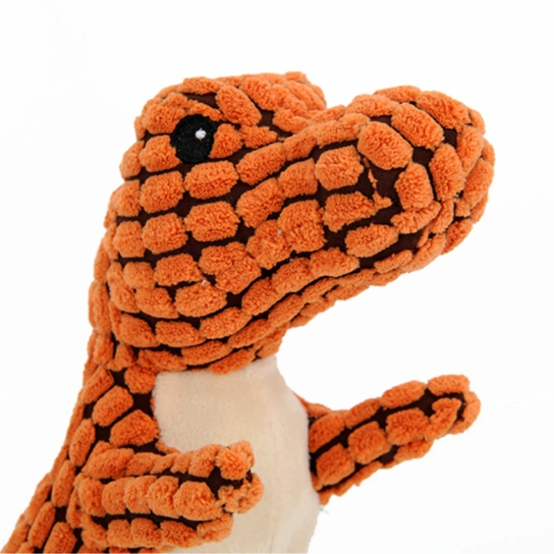 Gatos y perros, juguetes de dinosaurios de peluche para mascotas, dinosaurios de peluche indestructibles, juguetes para masticar, relleno chirriante, suministros para mascotas para perros pequeños y grandes - imagen 5