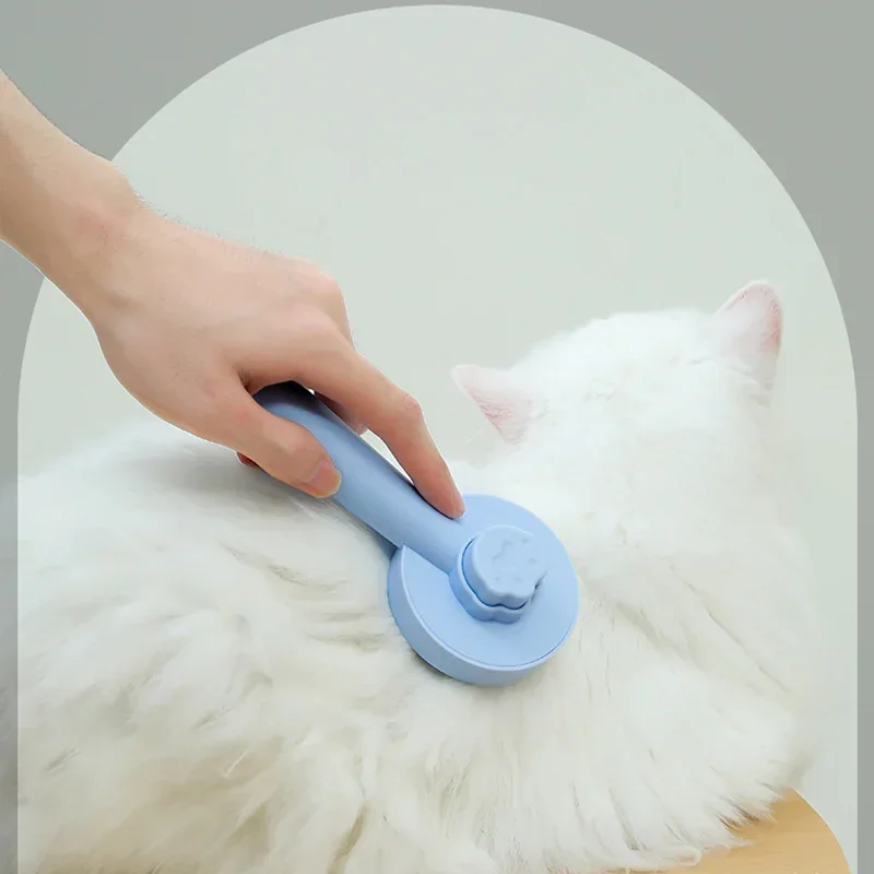 Cepillo para gatos para perder pelo largo y corto, autolimpiante, cepillo rebanador para mascotas, cepillos de masaje para el cuidado de gatos, peine para el cuidado de perros - imagen 2