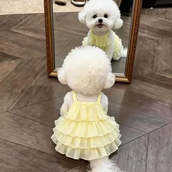 Vestido de verano transpirable para perros pequeños y cachorros