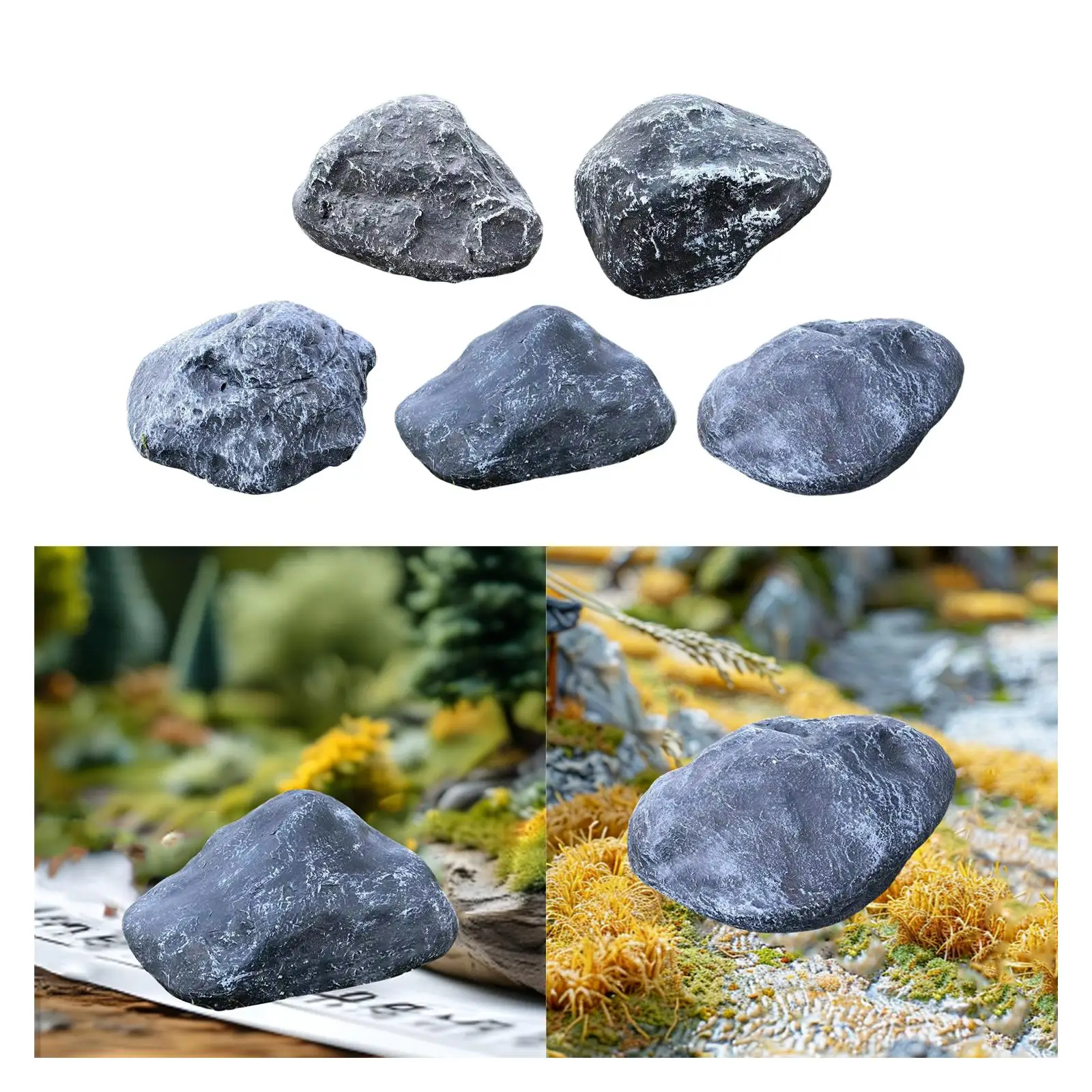 Landscape Rock Faux Stone Sculpture Decorative Versatile Realistic Fake Rock for Outdoor Porch Garden Decoration Movie Prop