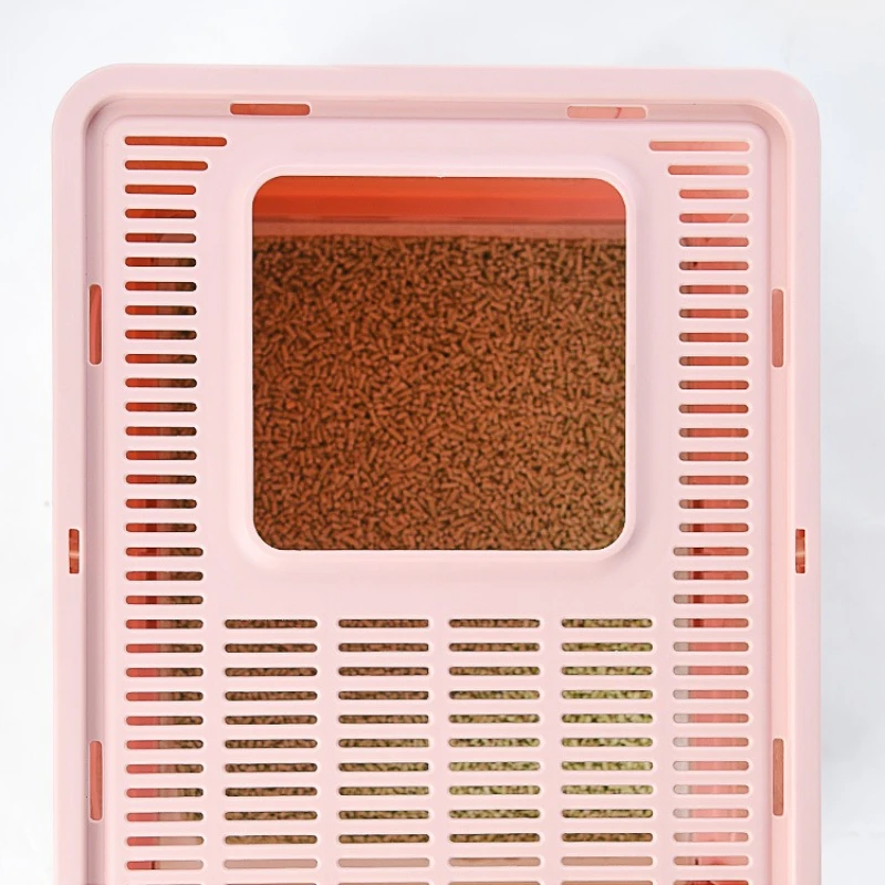 Pet Store กล่องครอกแมวปิดประเภทลิ้นชักพับกล่องครอกแมวขนาดใหญ่ Splash-proof Top-entry สัตว์เลี้ยงห้องน้ํา - imagen 5