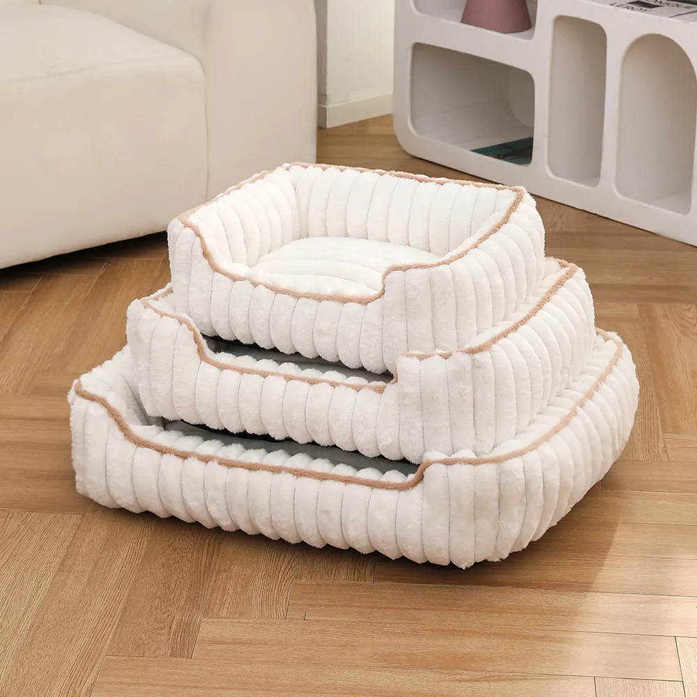 Camas nido para perros y gatos, cama para mascotas suave y cómoda de felpa cálida para invierno, nido para gatos para dormir profundo, suministros para perros y mascotas para todas las estaciones - imagen 4