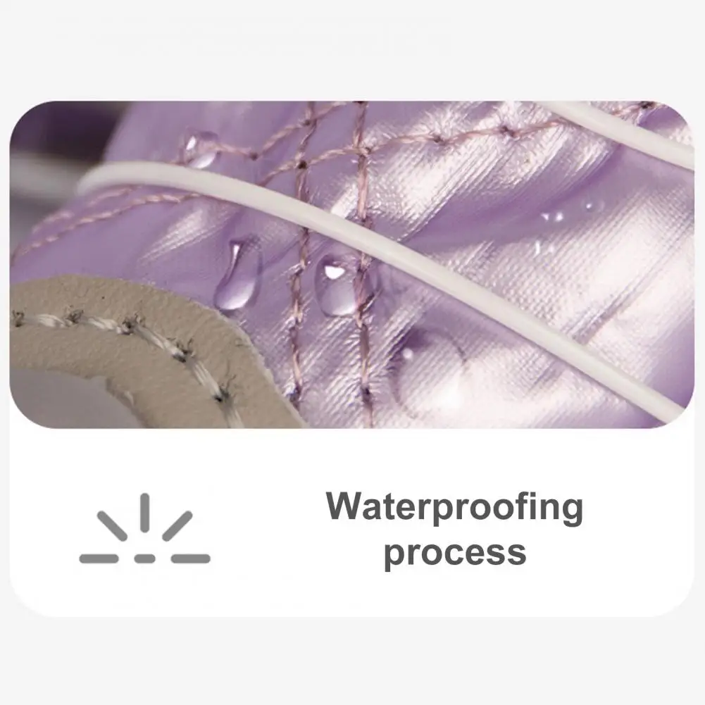 Botas antideslizantes para perros, zapatos protectores de pata con forro polar y perillas ajustables, botines impermeables para perros de invierno, nieve y lluvia, 4 Uds. - imagen 5