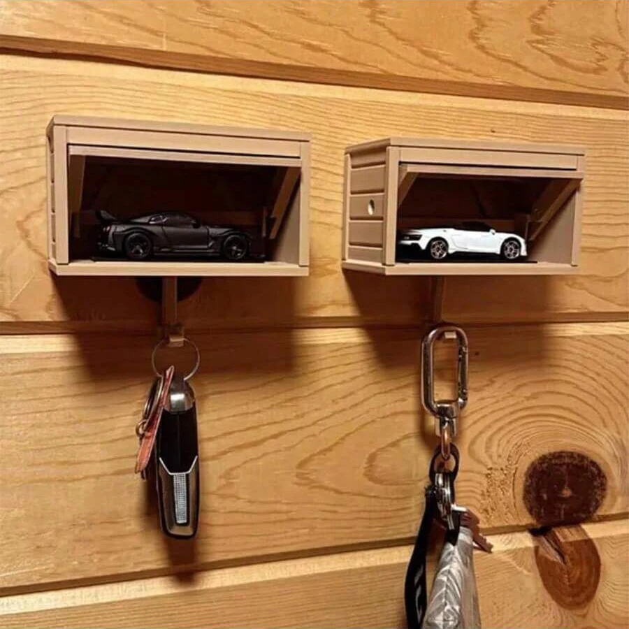 Nuevo organizador de llaves impreso en 3d, soporte para llaves de garaje de coche con puerta de apertura, soporte para colgar en la pared, fácil instalación, decoración de pared