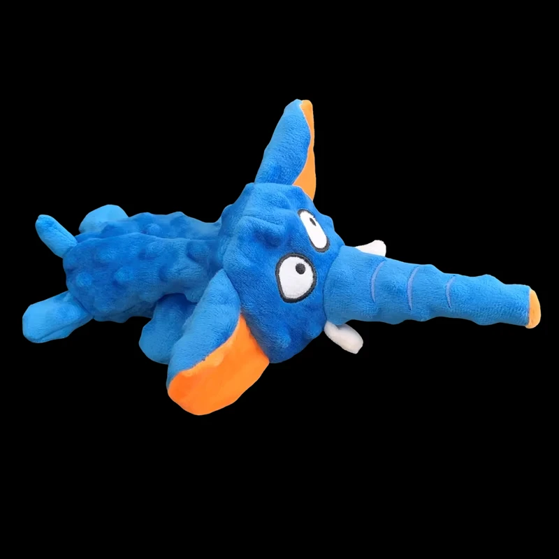 Pequeños juguetes de peluche para perros crudos, concha de elefante chirriante, juguete duradero para perros, juguete interactivo indestructible con sonido para cachorros, suministros para mascotas - imagen 5