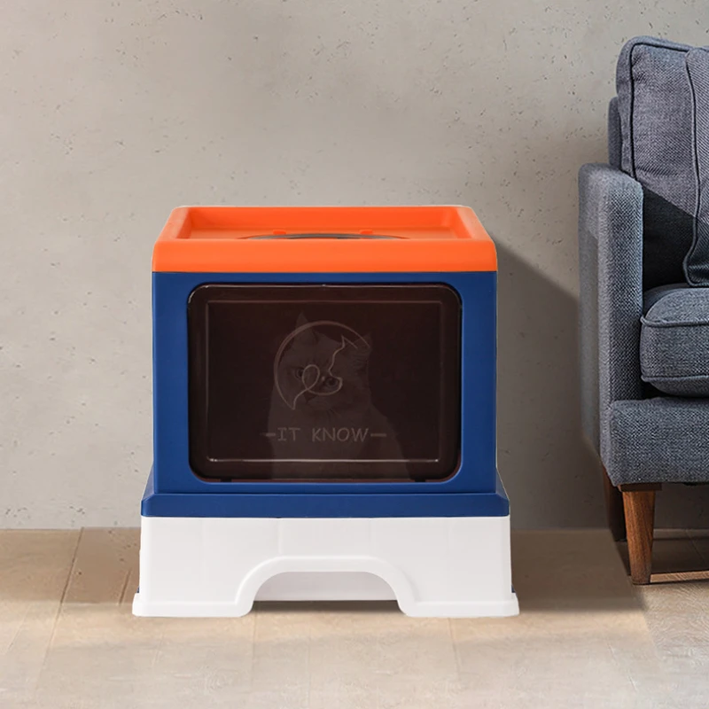 Caja de arena grande para gatos, tipo cajonera completamente cerrada, antisalpicaduras, inodoro grueso para mascotas, caja de arena para gatos, productos para mascotas - imagen 2