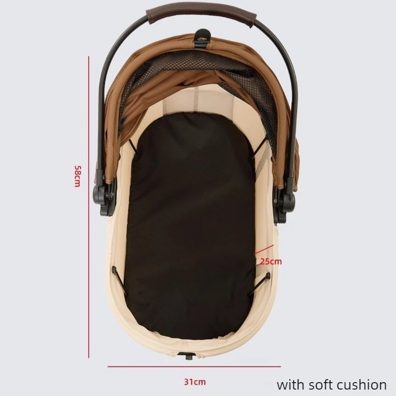 Cochecito plegable para perros y gatos con transportin extraible - imagen 5