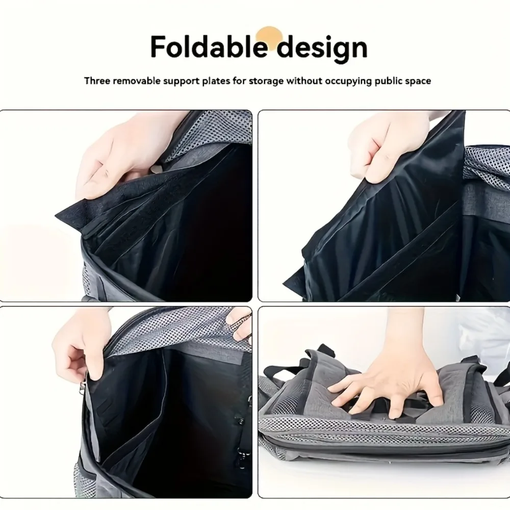 Portabicicletas para perros, portabicicletas expandible, plegable, de cara suave, para gatos, 2 puertas abiertas, bolsa de viaje para mascotas, mochila para perros pequeños y medianos - imagen 5