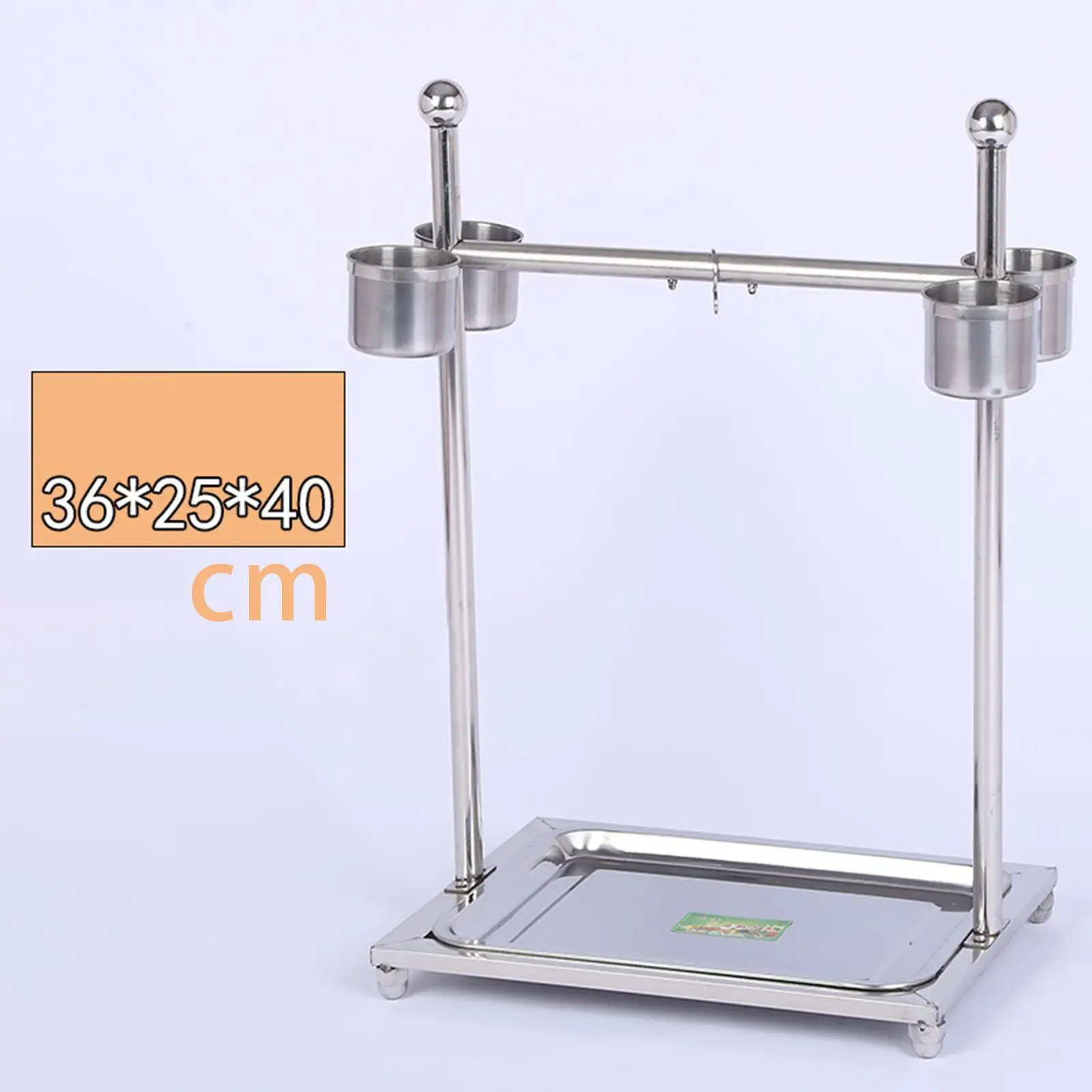 Pet Parrot Playstand Tabletop Bird Stand for Finches Cockatiels Cockatoo