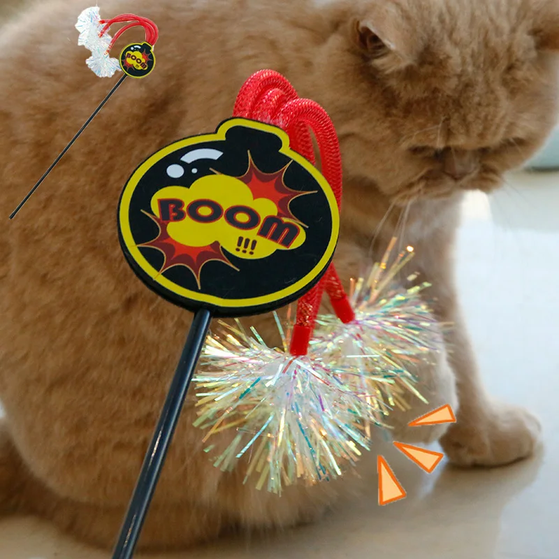Nuevo palo para gato, juguetes interactivos para gatos, resistente a mordeduras, limpieza de dientes, palo para gato, juguete para gatito, varita Teaser, suministros para gatos