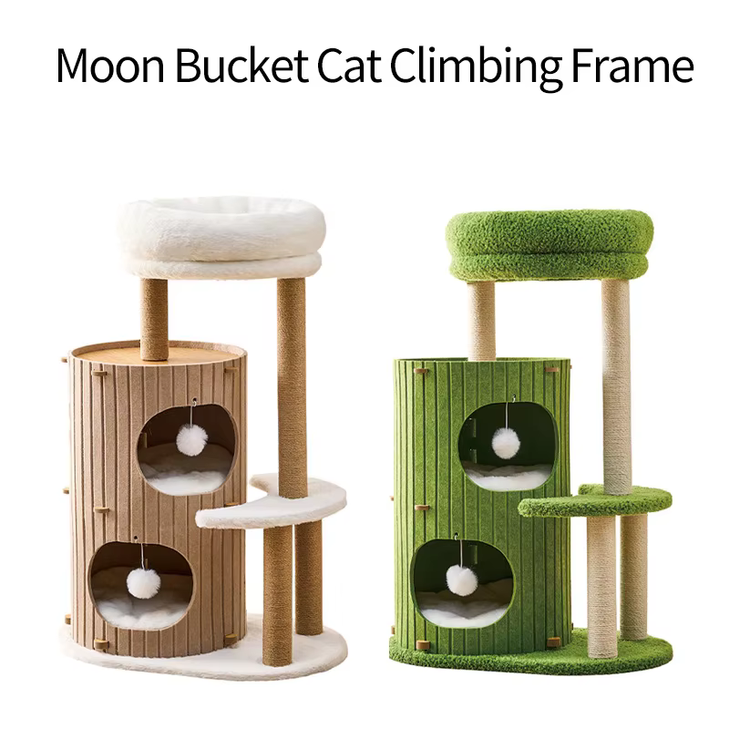 Árbol rascador para gatos grandes – nido y cueva de fieltro doble capa - imagen 4