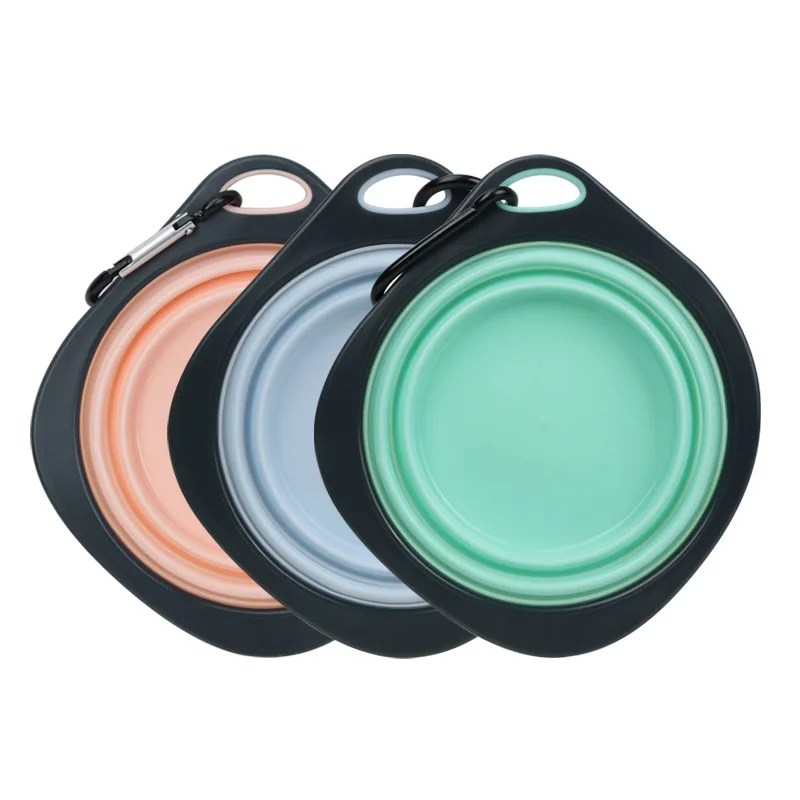 Cuenco plegable de silicona para mascotas, cuenco plegable de viaje al aire libre para perros, plato alimentador de comida portátil para cachorros, cuenco alimentador de silicona para perros - imagen 4