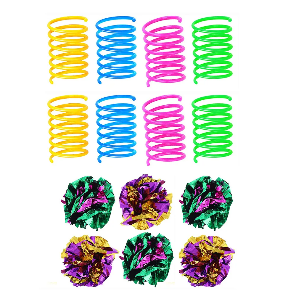 Paquete de 14 bolas de pelo de papel para primavera, juego de juguetes para gatos, productos interactivos para mascotas, juguetes para gatos, accesorios para mascotas - imagen 2