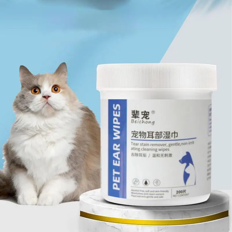 Toallitas de limpieza desechables para perros y gatos, 200 piezas, toallitas húmedas para los dientes, almohadillas para los ojos de los oídos, productos de aseo higiénico - imagen 3