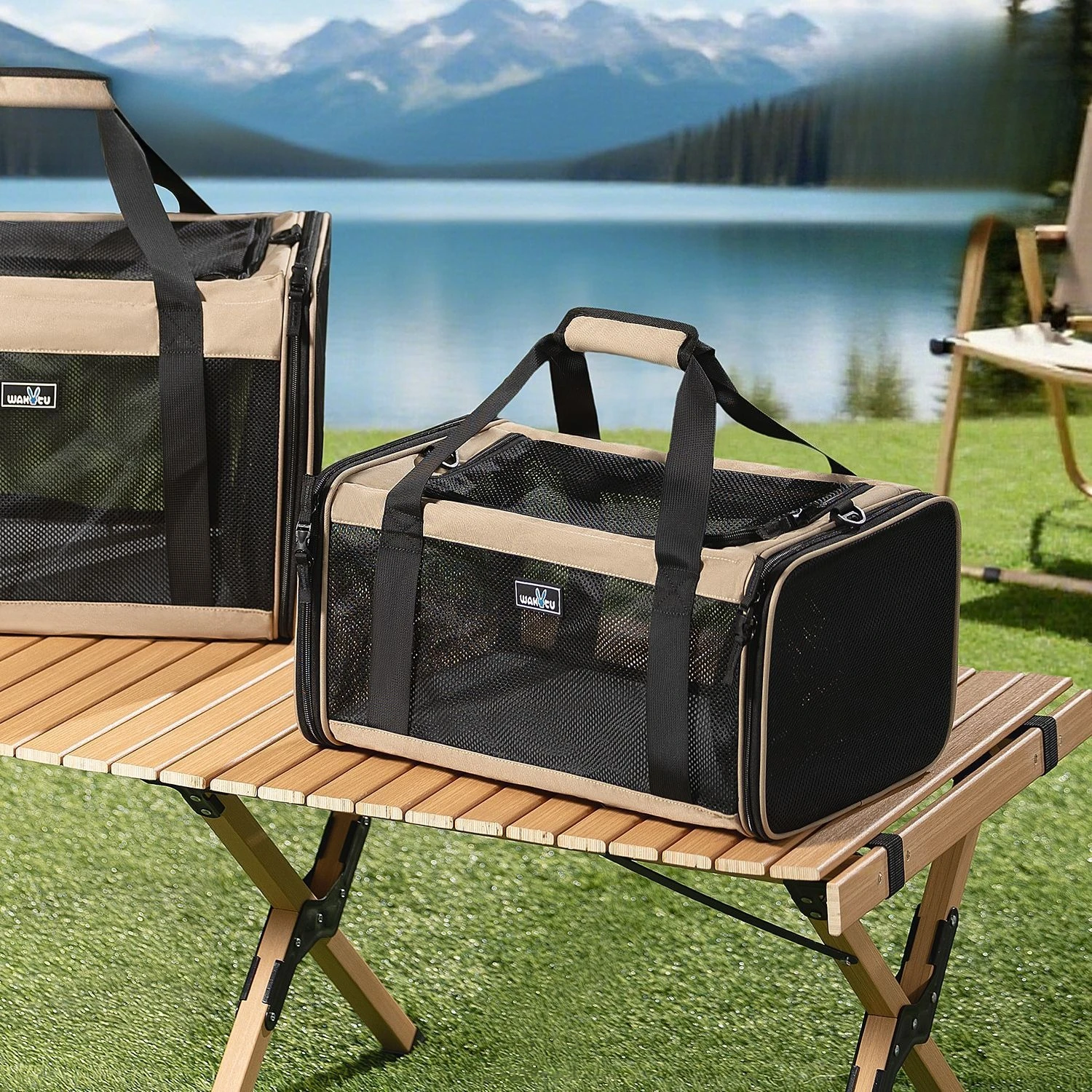 Transportín plegable para gatos y perros – Viajes en coche y avión - imagen 4