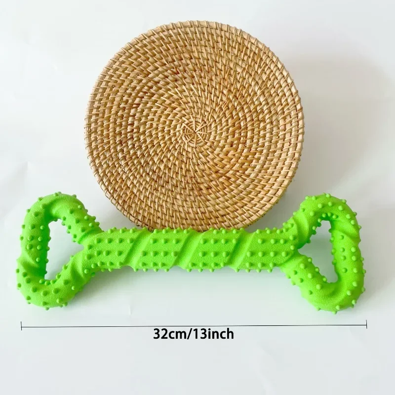 Juguete para masticar hueso de perro TPR duradero, juguete para masticar hueso de perro, juguete interactivo chirriante resistente para masticar agresivo, 1 ud. - imagen 3