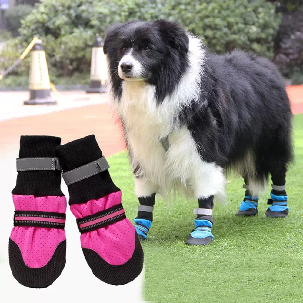 Botines reflectantes perros activos – Protectores patas transpirables