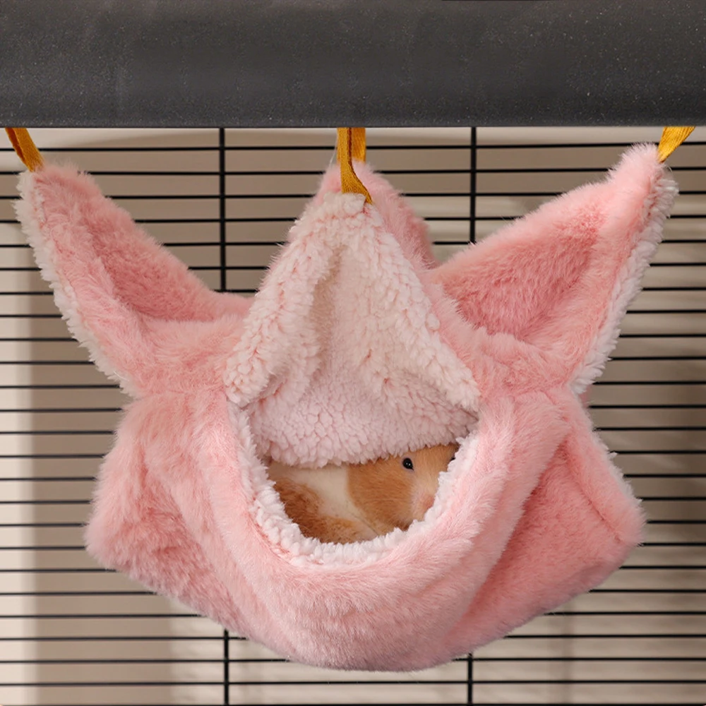 Hamaca acogedora para mascotas, cama colgante suave y cálida para dormir, nido de lana para mascotas, Animal PEQUEÑO, pájaro, hámster, ardilla, jaula de felpa, accesorio, 1 ud.