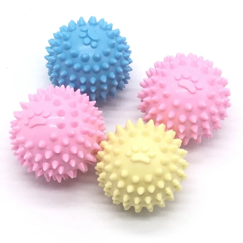 Bolas de erizo para mascotas, juguete para perros, cachorro, masticar, Molar, limpieza de dientes, pelota de goma, divertido, elástico, juguetes de entrenamiento interactivos, 1 ud. - imagen 2