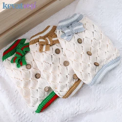 Suéter navideño para perros con lazo, ropa bonita para perros y gatos, perros pequeños y medianos en otoño e invierno, Chihuahua Yorkie Custome