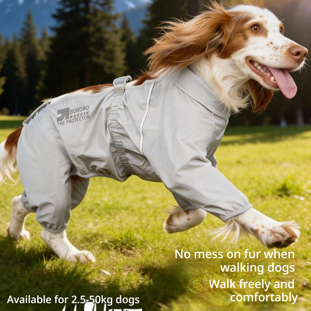 Pantalones impermeables antipolvo para perros – Cobertura abdominal ajustable