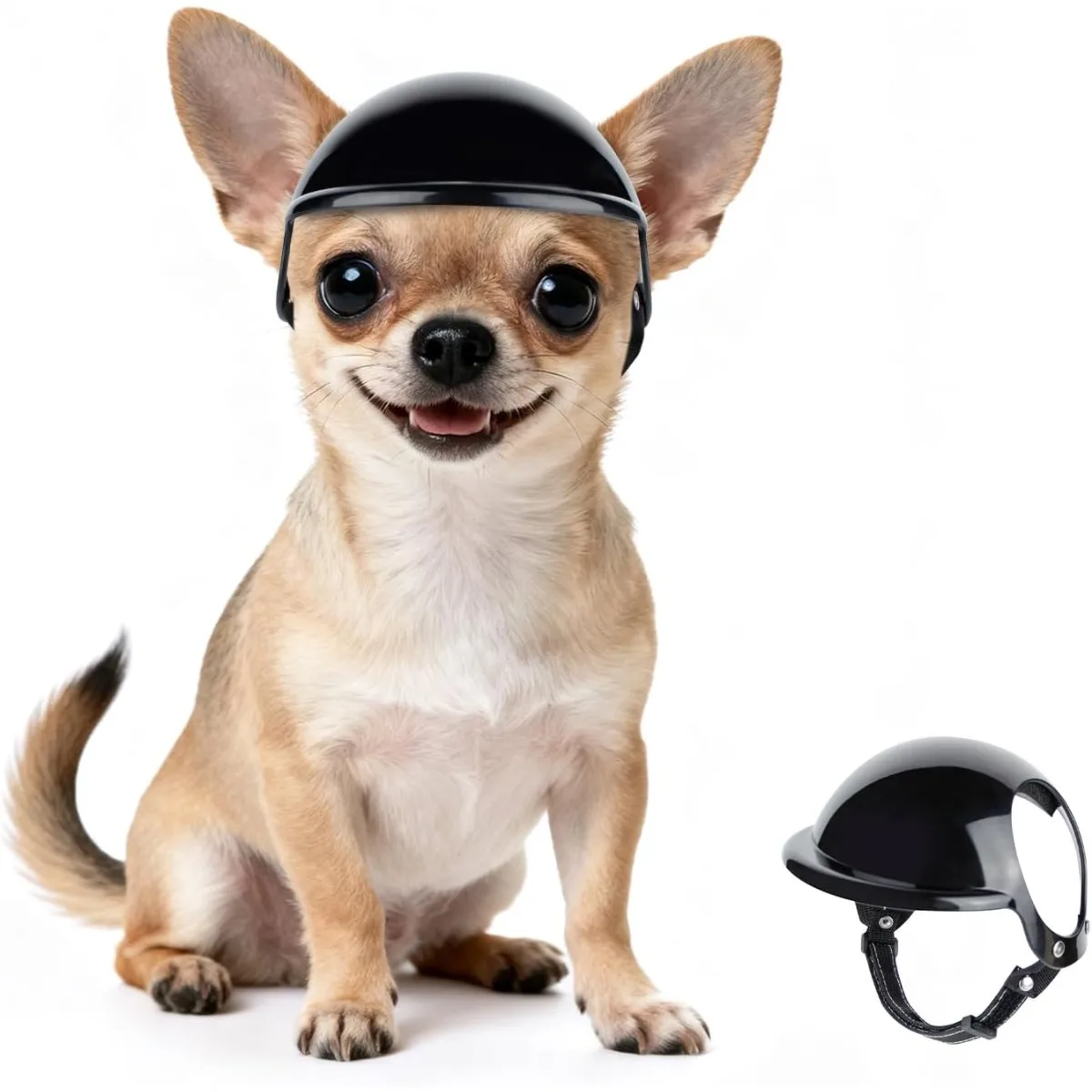Casco para perro ATUBAN, cascos de motocicleta para perros XSmall Chihuahua, casco de seguridad para mascotas, casco para cachorros y gatos Extra pequeño, protección para la cabeza - imagen 2