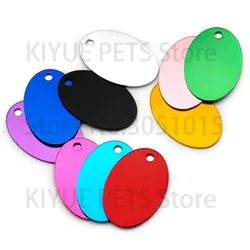 Etiqueta identificación ovalada aluminio para perros y gatos