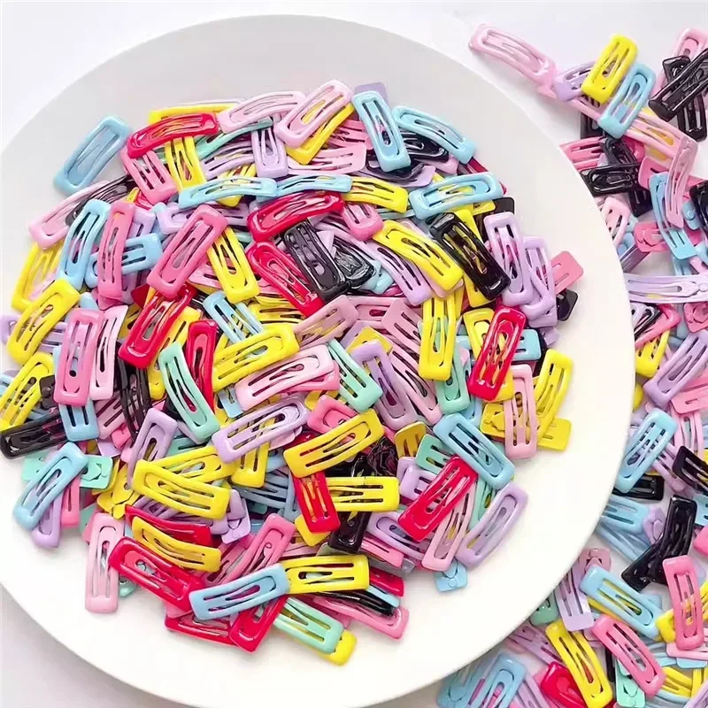 Mini pinza de pelo para mascotas, horquilla cuadrada para gato y perro, pasador de 3cm, tocado, accesorios para el cabello para niñas, Color caramelo sólido coreano - imagen 5