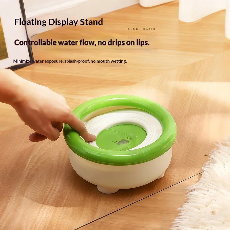 Nueva cuenco flotante de agua para perros con filtro, alimentador de suspensión antisalpicaduras que mantiene la barbilla seca para mascotas, dispensador de agua flotante