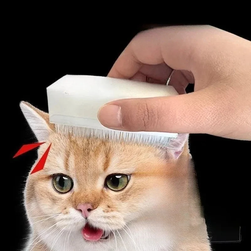 Cepillo masaje suave lengua gato doble cara esponja gatos y perros - imagen 5