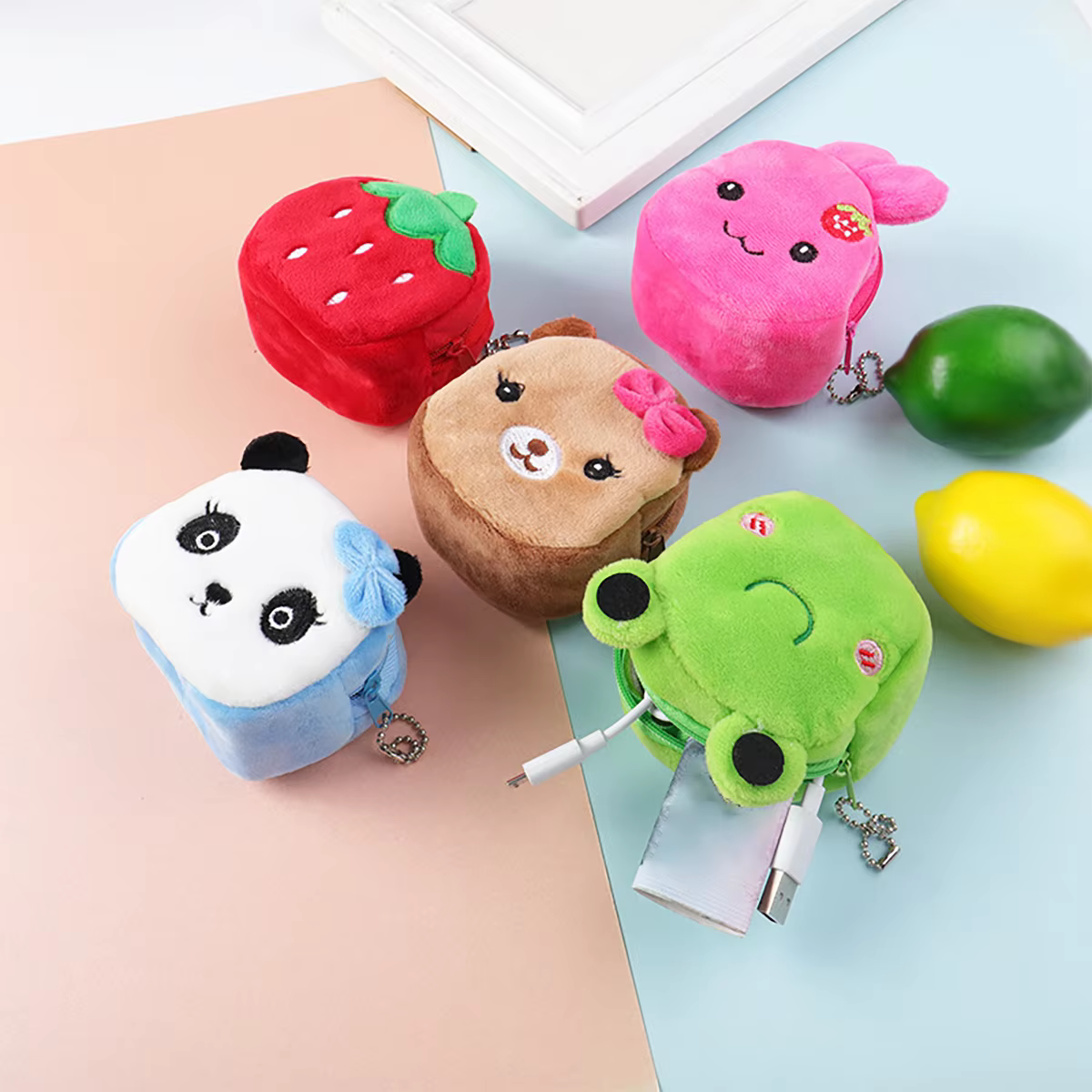 Bolsa de snacks para gatos y perros – Monedero felpa pato-rana