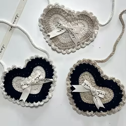 Collar de punto con corazón para gatos, perros pequeños y cachorros