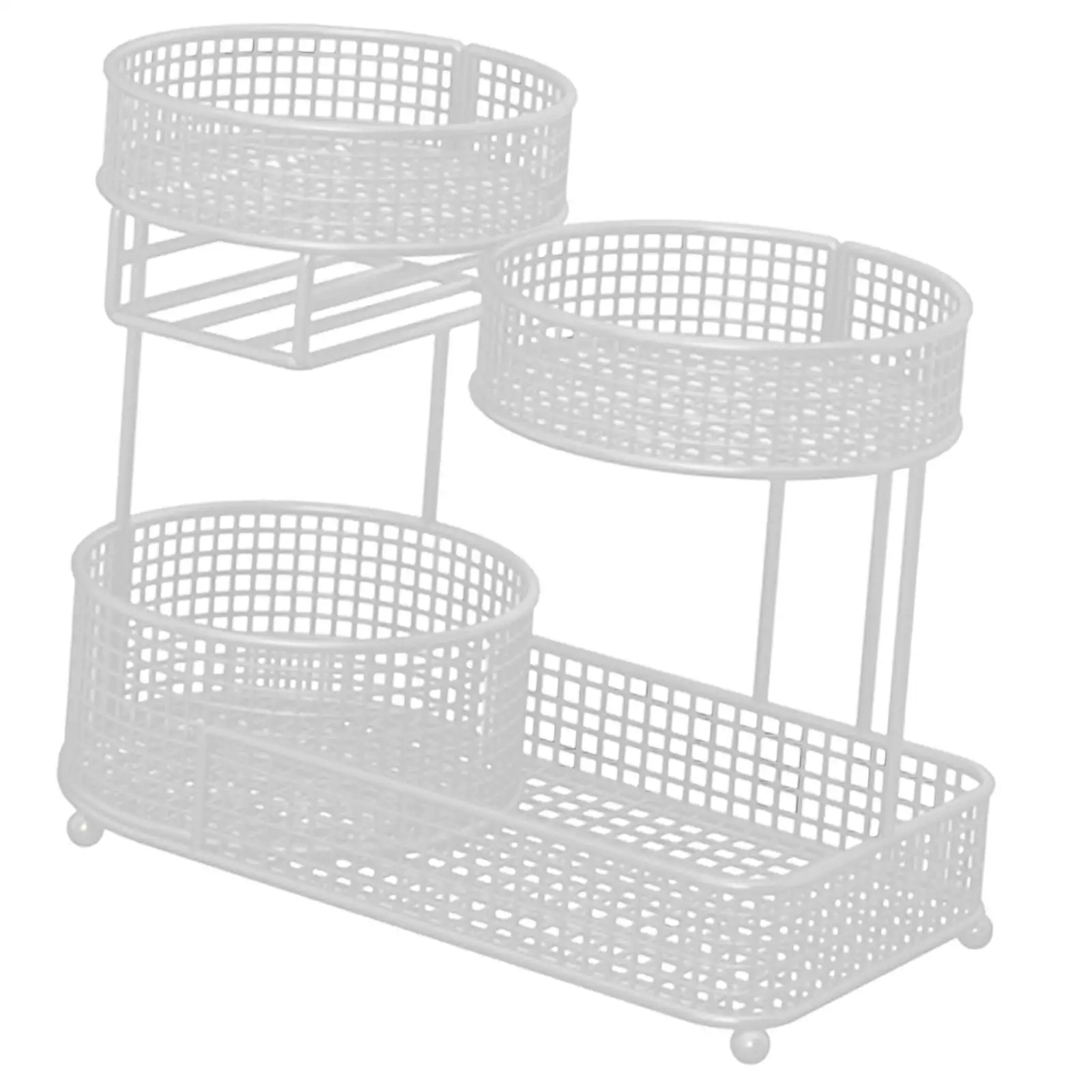 Fruit Basket 3 Tiers with Tissue Holder Vegetable Snack Basket Fruit Storage Stand for Dining Room Fruit Basket 3 Tiers with Tissue Holder Vegetable Snack Basket Fruit Storage Stand for Dining Room