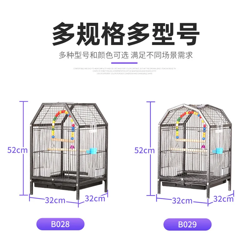 Jaula metálica portátil para pájaros y loros – Uso doméstico en viaje - imagen 4