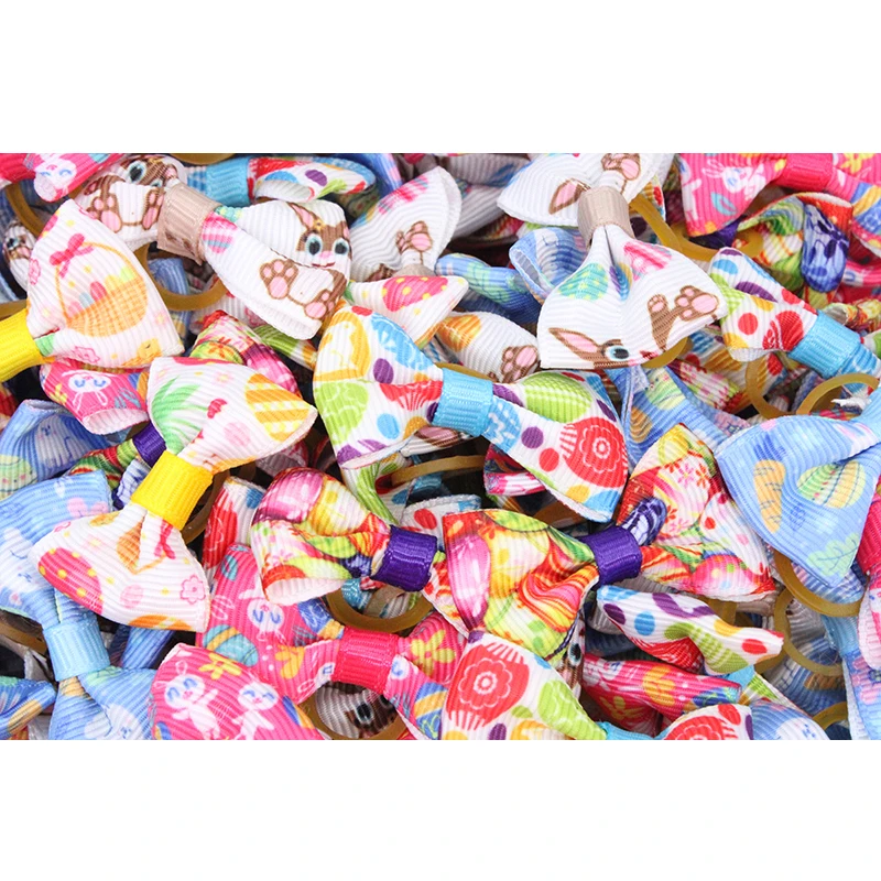 10/20/30 Uds. Lazos para perros, bandas de goma para el pelo, cuidado del Día de San Valentín, accesorios para sombreros para cachorros y mascotas, Schnauzer Yorkshire - imagen 4